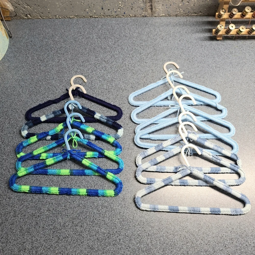Handmade, Knitted Children's Hangers Bundle of 12